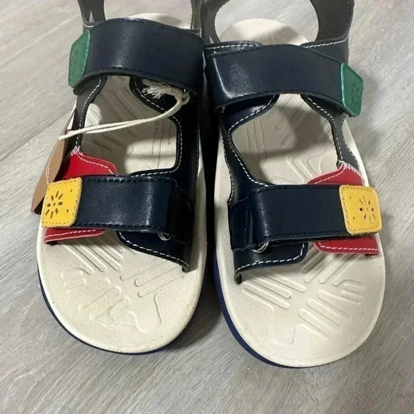 GAHO JUNIOR Sporty faux leather sandal, Blue size 2 - Picture 6 of 9